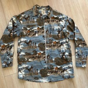 Vintage Deer Button-Up Shirt